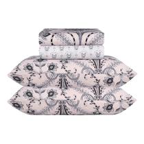 Jogo de Lençol Queen 4 Peças 140 Fios Realce Premium Alfie