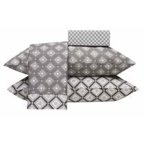 Jogo de Lençol Queen 4 Peças 140 Fios Realce Premium Hugo