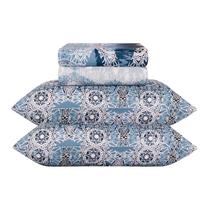 Jogo de Lençol Queen 4 Peças 140 Fios Realce Premium Hunter