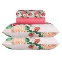 Jogo de Lençol Queen 4 Peças 140 Fios Realce Premium Ofelia