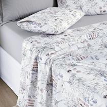 Jogo de Lençol Queen 4 Peças Cotton Select Percale 200 Fios Estampado