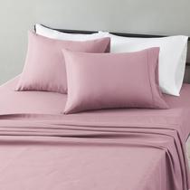 Jogo de Lençol Queen 4 Peças Microfibra Rose Amazon Basics