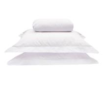 Jogo de lençol Queen 4 peças Percal 200 fios 100% algodão Tous les jours Liso - Marina Enxovais Jogo de lençol Queen 4 peças Percal 200 fios 100% algodão Tous les jours Liso - Marina Enxovais