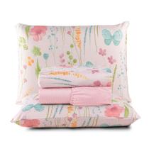 Jogo de Lençol Queen 4 Peças Percal 300 Fios Estampado Lisboa