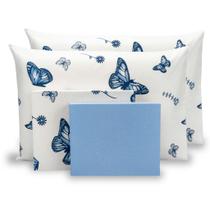 Jogo de lençol queen 6 pçs estampado 180 fios 40 cm