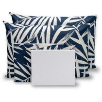 Jogo de lençol queen 6 pçs estampado 180 fios 40 cm