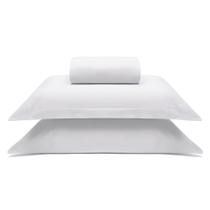 Jogo de Lençol Queen Algodão 3 peças Rolinho Malha Image Liso Buettner