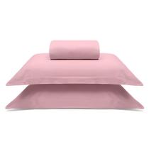 Jogo de Lençol Queen Algodão 3 peças Rolinho Malha Image Liso Buettner