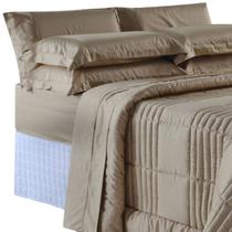Jogo de Lençol Queen BBC Têxtil 500 Fios 4 Pçs Bege - 981901