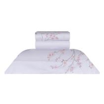 Jogo de lençol queen naturalle 300 fios flor de cerejeira - Naturalle Fashion