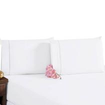 Jogo de Lençol Queen Percal 200 Fios 100% Algodão 3 Peças - Branco