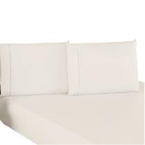 Jogo de Lençol Queen Percal 200 Fios 100% Algodão 3 Peças - Palha