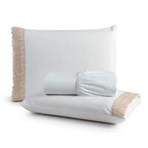 Jogo De Lençol Queen Suavitec Com Grippir 3 Peças - Branco Jogo De Lençol Queen Suavitec Com Grippir 3 Peças - Branco