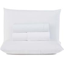 Jogo De Lençol Queen Top Line 180 Fios 4 Peças - Branco