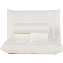 Jogo De Lençol Queen Top Line 180 Fios 4 Peças - Marfim