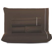 Jogo de Lençol Queen Top Line 180 Fios 4 Peças - Tabaco