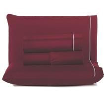 Jogo de Lençol Queen Top Line 180 Fios 4 Peças - Vinho