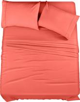 Jogo de Lençol Queen Utopia Bedding 4 Peças em Microfibra Coral Jogo de Lençol Queen Utopia Bedding 4 Peças em Microfibra Coral