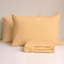 Jogo De Lençol Simples Casal Micro Percal 3 Peças Cama Box Elastico Hotel