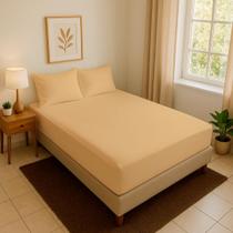 Jogo De Lençol Simples Casal Micro Percal 3 Peças Cama Box Elastico Hotel