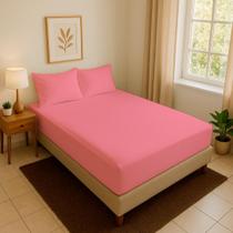 Jogo De Lençol Simples Casal Micro Percal 3 Peças Cama Box Elastico Hotel