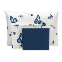 Jogo De Lençol Solteirão 3 Pçs C Elástico Estampado Percal 180 Fios