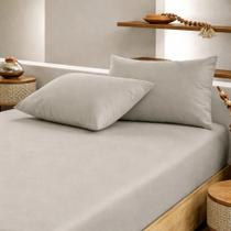 Jogo de Lençol Solteirão Altenburg Malha Soft Fio Penteado Liso 100% Algodão Cores 2pçs