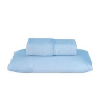 Jogo de Lençol Solteiro 140 fios Dia a Dia Azul Valle Enxovais 2 peças
