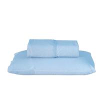 Jogo de Lençol Solteiro 140 fios Dia a Dia Azul Valle Enxovais 2 peças