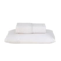 Jogo de Lençol Solteiro 140 fios Dia a Dia Branco Valle Enxovais 2 peças