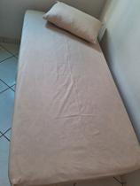 Jogo de lençol solteiro 180 fios 2 peças - linha hotel cor cappuccino Jogo de lençol solteiro 180 fios 2 peças - linha hotel cor cappuccino