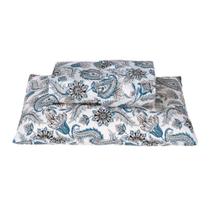 Jogo de Lençol Solteiro 180 fios Dia a Dia Azul Ramo Valle Enxovais 2 peças