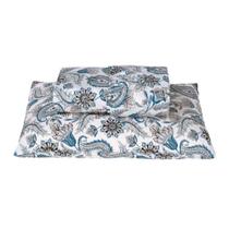 Jogo de Lençol Solteiro 180 fios Dia a Dia Azul Ramo Valle Enxovais 2 peças