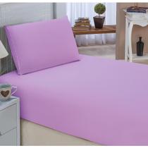 Jogo de Lençol Solteiro 2 Peças com Elástico Microfibra 170 Fios - Lilas