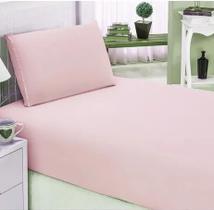 Jogo de Lençol Solteiro 2 Peças com Elástico Microfibra 170 Fios - Rosa