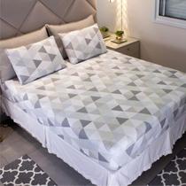 Jogo de Lençol Solteiro 2 Peças Estampado COZZILAR - Malha 100% Algodão, Toque Suave e Conforto Essencial