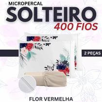 Jogo de Lençol Solteiro 2 Peças Micropercal 400 Fios Acetinado Jogo de Lençol Solteiro 2 Peças Micropercal 400 Fios Acetinado