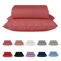 Jogo de Lençol Solteiro 2 Peças Rosa 100% Algodão C/ Elástico Jogo de Lençol Solteiro 2 Peças Rosa 100% Algodão C/ Elástico