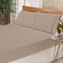Jogo de Lençol Solteiro 200 Fios 2 Peças Elegance - Cáqui Jogo de Lençol Solteiro 200 Fios 2 Peças Elegance - Cáqui