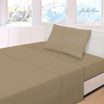 Jogo de Lençol Solteiro 3 Pçs Cama Box Elástico 30cm 100% Poliéster Gaby