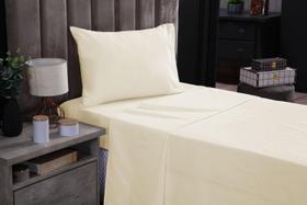 Jogo de Lençol SOLTEIRO 3 peças 100% Algodão Cama Box com Lençol de Cima