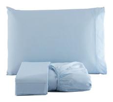 Jogo De Lençol Solteiro 3 Peças 200 Fios C/0,30 Cm Altura Algodão Jogo De Lençol Solteiro 3 Peças 200 Fios C/0,30 Cm Altura Algodão