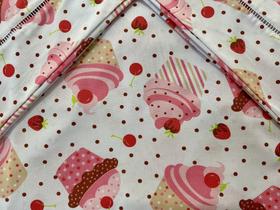 Jogo de Lençol Solteiro 3 Peças Cupcake Roupa de Cama 100% Algodão Toque Macio 200 Fios Jogo de Lençol Solteiro 3 Peças Cupcake Roupa de Cama 100% Algodão Toque Macio 200 Fios