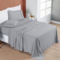 Jogo de Lençol Solteiro 3 peças Micropercal 200 Fios Nobless