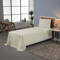 Jogo de Lençol Solteiro 3 Peças Percal 140 Fios Ponto Palito