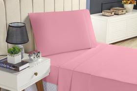 Jogo de Lençol Solteiro 3 Peças Percal 400 fios Lençol de Cima Ponto Palito Cama Box