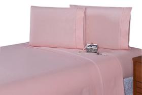 Jogo De Lençol Solteiro 3 Peças Ponto Palito 180 Fios Algodão