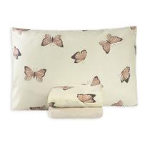 Jogo De Lençol Solteiro 3 Peças Premium Algodão Misto Borboleta Jogo De Lençol Solteiro 3 Peças Premium Algodão Misto Borboleta
