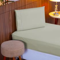 Jogo de Lençol Solteiro 400 Fios 2 Peças Toque 100% Macio