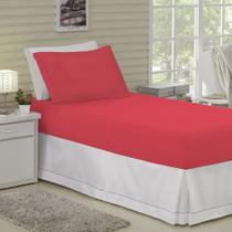Jogo de Lençol Solteiro Basic 02 Peças Vermelho Jogo de Lençol Solteiro Basic 02 Peças Vermelho